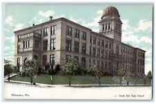 1909 South Side High School Exterior Building Field Milwaukee Wisconsin Postcard picture