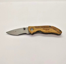 Appalachian Trail Drop Point Combination Blade Frame Lock Folding Pocket Knife picture