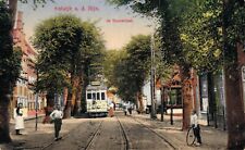 Netherlands Katwijk aan den Rijn De Voorstraat Tram Vintage Postcard 07.53 picture
