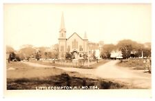 RPPC Methodist Church c. 1910, Picket Fence, Little Compton, RI Postcard picture