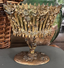 Rare Antique 19th Cent. French Gilt Bronze Brass Jardiniere Planter with Roses picture