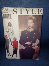 Style 2368 Double Breasted Jacket & High Waist Pencil Skirt 90s 8 10 12 14 16 18 picture