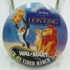 Vintage Walt Disney Button Pin The Lion King Official Walmart Promo 1995 picture