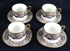 Vintage 8pc Set Lenox Grand Tier Collection Lammermoor China Tea Cups & Saucers picture