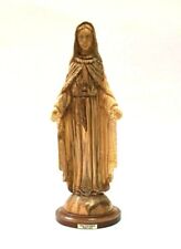 Nice mini Blessed virgin Mary olive wood statue hand carved Bethlehem 21*7.5 cm picture