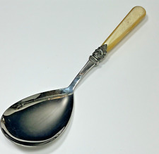 Eme 18/10 ITALY Serving Spoon Napoleon Pearlized Gold Handle 10.5