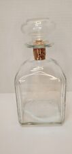 Vintage Glass Liquor Decanter Etched Clipper Ship Javit Crystal Nautical Italy picture