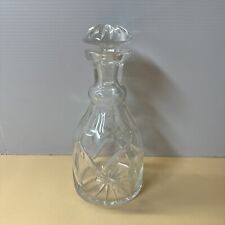 Vintage Clear Crystal Liquor Decanter 10.5” Tall picture