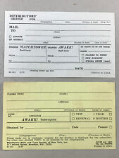 1970s Watchtower and Awake Magazine Subscription Forms Watchtower Jehovah picture