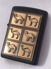 Vintage 1994 Camel The Herd 6 Pack Brass Emblem Black Crackle Zippo Lighter NEW picture