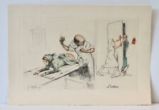 GASTON HOFFMANN-FRENCH ARTIST -L'intrus - c. 1950 Original Lithograph picture