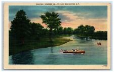 c1940 Boating Genesee Valley Park Speedboat Rochester New York Vintage Postcard picture