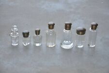 7 Pc Vintage Unique Shape Cut Glass Victorian Perfume Bottles picture