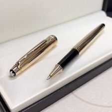 Luxury Mb164 Series Metal Gold Color 0.7mm Black Ink Rollerball Pen No Box picture