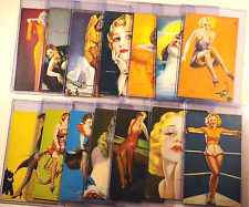 LOT of 14 VINTAGE 1940's MUTOSCOPE ARCADE PIN-UP EXHIBIT CARDS RISQUE GIRLS picture