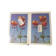 Vintage ARRCO Playing Card Co Made In USA Flower Theme Lilly New 2 Sealed Decks picture