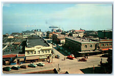 c1960's Birdseye View Business District Waterfront Port Angeles WA Postcard picture