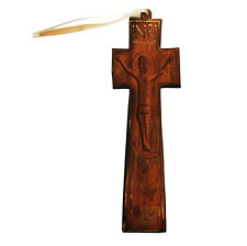 Penal cross Irish pilgrimage cross wood 15cm with ribbon Catholic picture