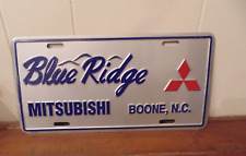 Vintage Blue Ridge Mitsubishi Boone NC Aluminum License Plate picture
