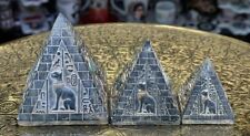 A rare Ancient Egyptian Set of 3 Hand-Carved Pharaonic Pyramids picture