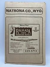 1965 NATRONA COUNTY WYOMING ROAD & TOPOGRAPHICAL MAP Newsprint w/Casper Streets picture