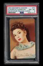 1953 Mother's Cookies Movie Stars Claudette Thornton #11 PSA-8 Pop2/None Higher picture