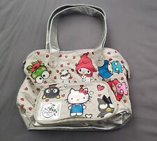 Hello Kitty Sanrio 50th Anniversary Loungefly Shoulder Bag Silver & Gray - Used picture