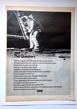1969 IBM 'The Questers' NASA moon landing astronaut art orifginal print Ad picture