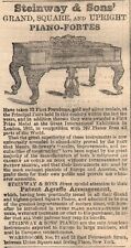 Steinway & Sons' Grand Square Upright Piano Piano-Fortes 1866 Antique Print Ad picture