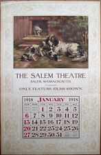 Salem, MA 1918 Advertising Calendar/18x28 Poster: Movie Theater w/Dogs - Mass picture