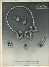 Cartier Diamonds and Rubies Superb New Creations 1950 Magazine Ad picture