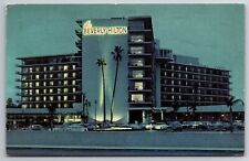 Vintage Postcard CA California Beverly Hills Hilton Night View c1967  -3222 picture