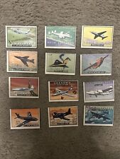 1952 Topps Wings 12 Card Lot Number 128-139 picture