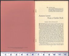 1952 PENN ALUMNI MAGAZINE  COLONEL CLIFTON LISLE GARDENING  PHILADELPHIA AUTUMN picture