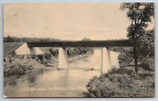 Vintage Postcard IL Streator Vermilton River RR Bridge R. P. O. c1908 ~8134 picture