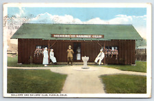 1918 WW1 Soldiers and Sailors Club, Pueblo, Colorado Postcard picture