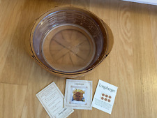 2004 Longaberger Round Serving Basket  w/ hard protector + product cards picture