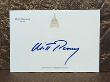 Senator Mitt Romney Autograph PSA DNA  Signed Gold Embossed Official Card picture