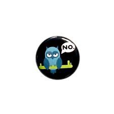 Cute “No” Fridge Magnet Sarcastic Owl Refrigerator or Locker Magnet Cool M86-11 picture