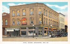 Hotel Badger Burlington Wisconsin Postcard picture