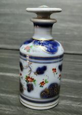 Antique French Bayeux Porcelain Perfume Bottle Langlois Period 19c Hand Painted picture