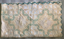 Antique Handmade w lace scalloped edges 84”X100 picture