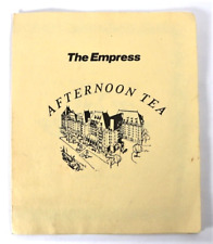 Vintage Empress Hotel Afternoon Tea Menu - British Columbia, Canada picture
