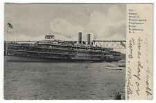 (2) Diff. Postcard Views of Steamer Hendrick Hudson Passing Poughkeepsie Bridge picture