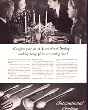 1947 International Sterling Solid Silver Silverware Vtg Magazine Print Ad READ picture