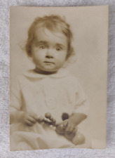 Vintage Antique Photograph Portrait of Child with Toy 20s-30s? picture