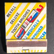 Rexall Tooth Brushes / Bisma-Rex Matchbook c1950's 20-Strike -2 Scarce picture