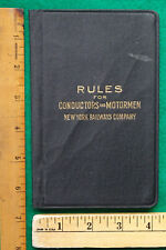 New York Railways Company Rules For Conductors & Motormen October 1 1914 picture