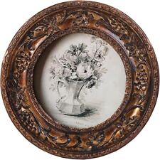 SIKOO Small Vintage 3×3 Round Picture Frame Antique Ornate Mini Photo Frame Vint picture