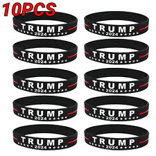 10Pcs Trump 2024 Silicone Bracelet Party Favor Keep America Great Wristband * picture
